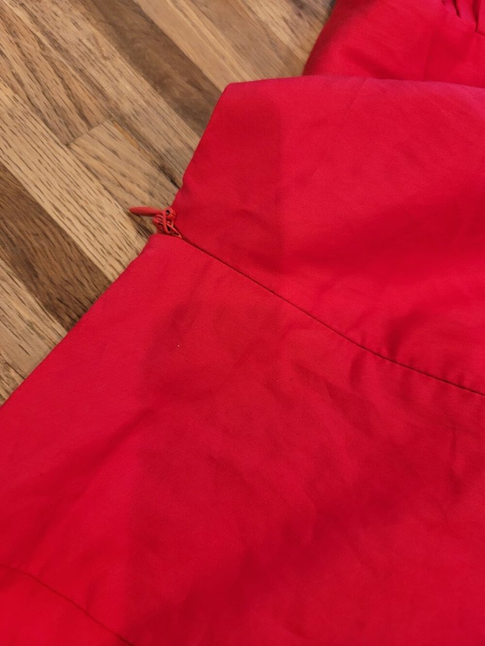 ASTR The Label Red Milkmaid Square Neck Empire Waist Mini Dress - Picture 12 of 14